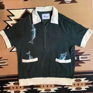 Tombolo Green Terrycloth Cabana Shirt